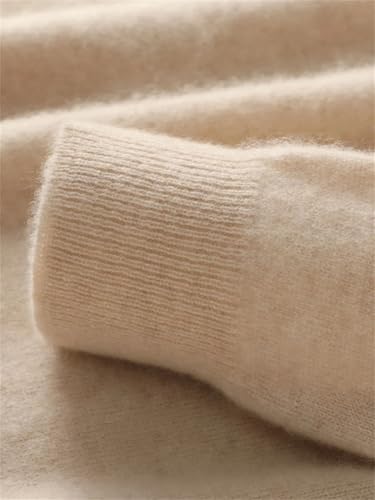 Men's Winter Solid Wool Pullover Sweater Men O-Neck Long-Sleeve Cashmere Knitwear(Blue,Medium)4