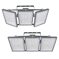 STASUN 2 Pack LED Flood Lights Outdoor, Max Series 600W 60000lm 6000K Daylight IP66 Waterproof, Commercial Parking Lot Lights, 3 Heads for Yard Street Stadium Outdoor Area Floodlight Security Light