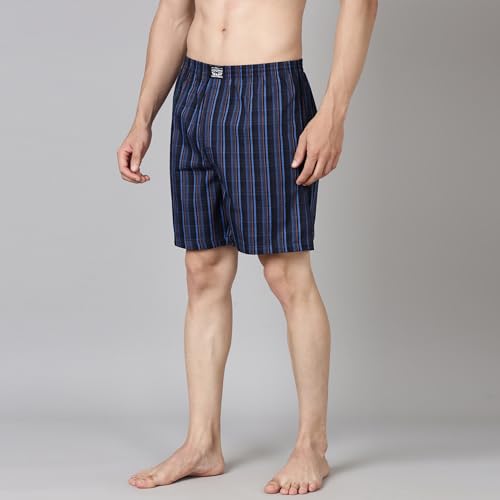 Image of Levi's 024 Boxer Shorts for Men | 100% Poplin Cotton | Checked Men's Boxers | Durable & Breathable | Smooth Hand-Feel | Inner Elastic Waistband | Functional Fly | Relaxed Leg Opening | Pack of 1