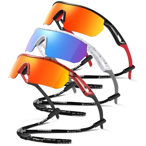 Image of Kids Sunglasses Youth Baseball Sunglasses for Boys Girls 3-12 Polarized Softball Sports Goggles UV Protection
