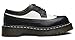 Dr. Martens, 3989 Brogue BEX 3-Eye Leather Wingtip Shoe for Men and Women, Black & White, 9 US Women/8 US Men