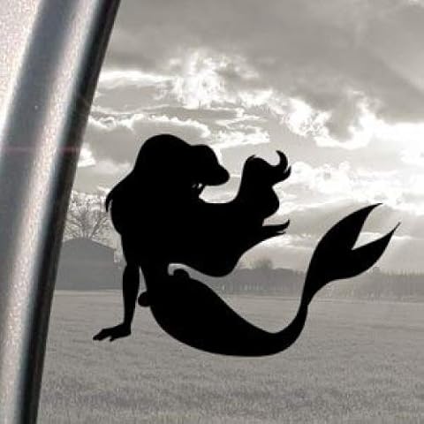 Disney Black Decal Little Mermaid Ariel Window Sticker Cover