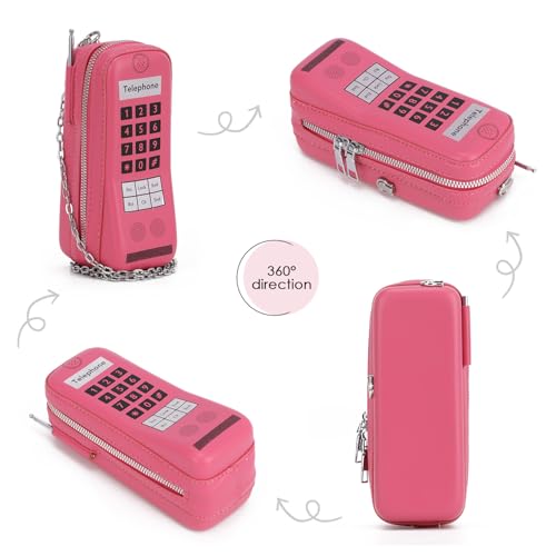 KUANG! Retro Mobile Phone Bag Chain Shoulder Handbag Leather Cell Phone Purse Personalized Shaped Crossbody Bag for Women3