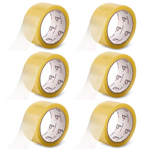 Preisvergleich Produktbild PACKTAPE® Klebeband Packband Paketband Paketklebeband Klebebänder Verpackungsband Transparent 6 Rolle 48mm x 66m Langlebig und Klebrig, Kein Schlechter Geruch