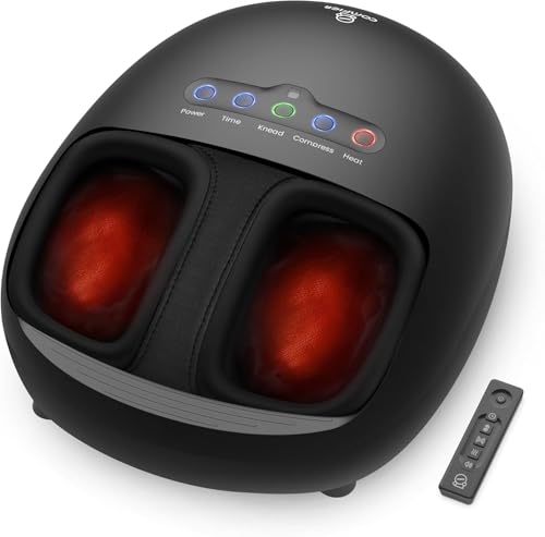 COMFIER Foot Massager with Heat,Shiatsu Foot Massager with Dual Heating,3 Kneading & 3...
