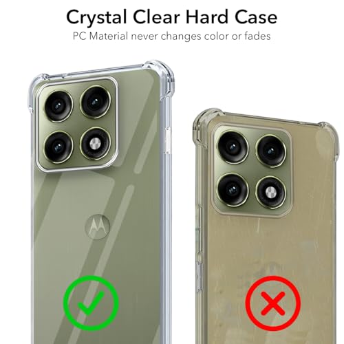 Image of Jkobi Shockproof Crystal-Clear Back Cover for Motorola Moto Edge 70 Pro (Anti Yellow Case | Drop & Camera Protection | Hard Polycarbonate)