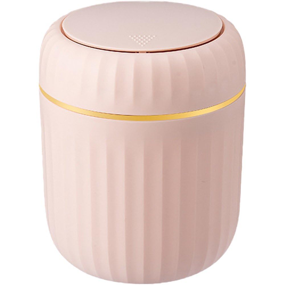 Sslvya Mini Desk Trash Can with Lid, Small Garbage Can, Tiny Trash Bin Countertop Wastebasket, Counter Garbage Bin for Bathroom Office Kitchen Desk