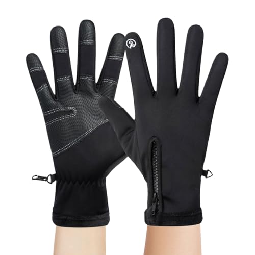 Guantes de motocicleta para hombre, guantes de equitación para pantalla táctil, guantes impermeables de invierno, forro polar cálido, equipo de protección para ciclismo, conducción, motocross