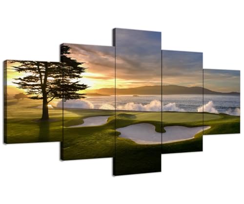 Pebble Beach Golf Course Wall Art 60x32 Canvas Print