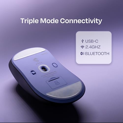 Image of Kreo Anzu 52g Ultralight Ergonomic Wireless Gaming Mouse for PC, Rechargeable Mouse Wireless with 50+Hours Battery Life, High End 80M Huano Switches, 12000DPI (Black)