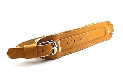 Vintage Tan Brown Leather Guitar Strap