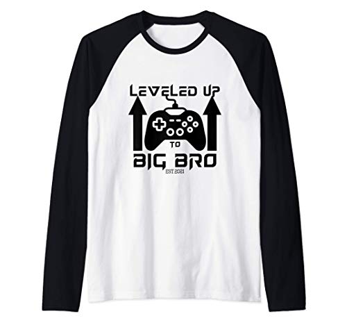 I Leveled Up To Big Brother Est 2021 Promoted To Big Bro Maglia con Maniche Raglan
