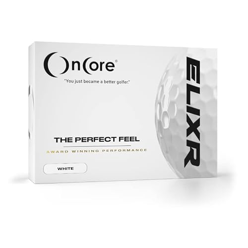 Oncore Golf Elixr Tour Ball (2020) - High Performance Golf Balls - White (One Dozen | 12 Premium Golf Balls) Unmatched Control, Distance, Feel & Performance #TOP2