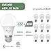 evelor 6-Pack A19 LED Light Bulbs,60 Watt Equivalent Soft White 2700K with E26 Base,Efficient 9W,800 Lumens Non-Dimmable Warm White LED Bulbs,15000 Hours, Ideal for Bedroom Living Room