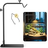 Josmimic Reptilien-Wärmelampenständer, verstellbar, 45,7 cm - 81,3 cm: Lichthalterhalterung mit schwerem Sockel für Bartagamen, Schildkröte, Schlange, Eidechse - Terrarium-Heizkuppellampen für Tank