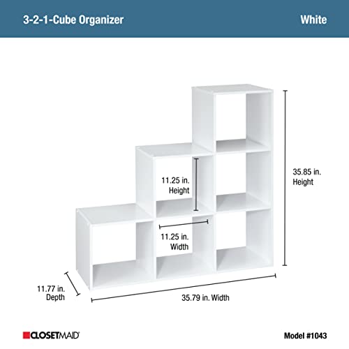 Closetmaid 1043 Cubeicals Organizer, 3-2-1 Cube, White #TOP2