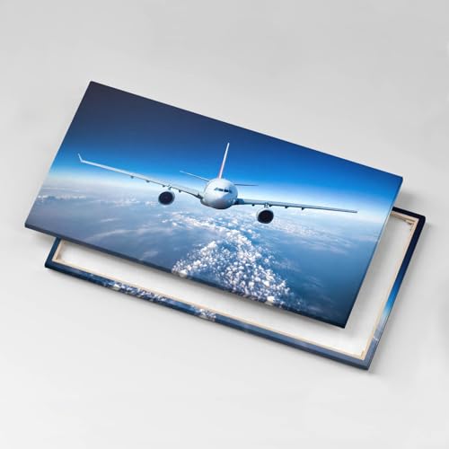 Murale d'art tableau photo sur toile avion 120x60cm de decoration de salon - 5