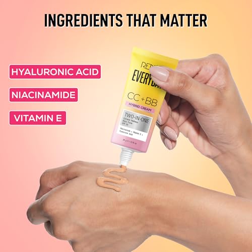 Image of RENEE Everyday CC + BB Hybrid Cream With SPF 20 - Almond Creme| Corrects Redness, Blurs Pores, Refines Skin Tone, Hydrates Skin | With Niacinamide | Lightweight, Buildable Coverage | 20 g