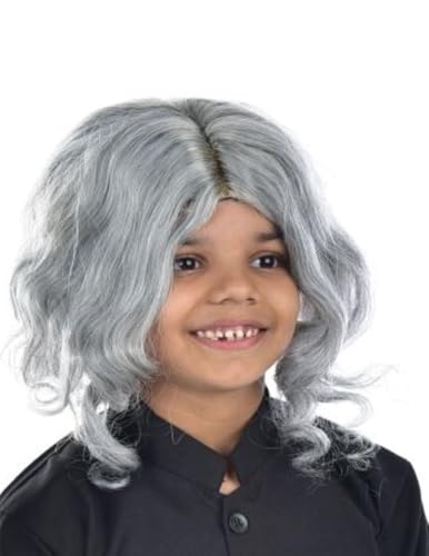Image of BookMyCostume Abdul Kalam & Old Man Grey Hair Wig Adult & Kids Fancy Dress Costume Accessory