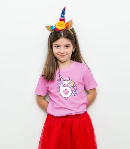 Unicorn 6th Birthday Shirts for Toddler Girls Outfit 6 Year Old Six Sixth Shirt3