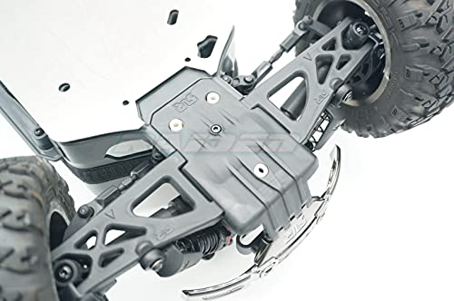 Stainless Steel Front + Center + Rear Chassis Armor Skid Plate Set Fits Arrma 1/10 Big Rock Crew Cab Typhon 3S - Hollow #TOP5