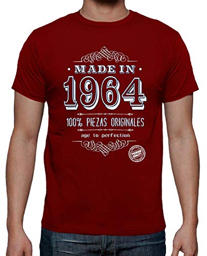 latostadora - Camiseta Made In 1964 para Hombre Rojo 3XL