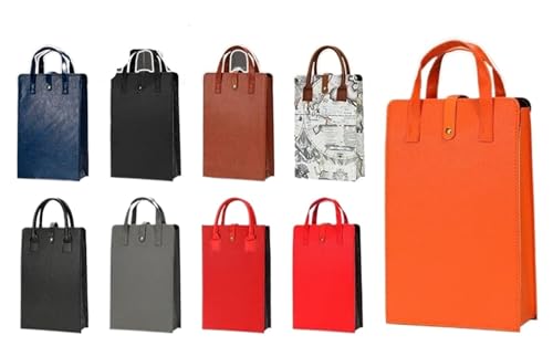 Bolsas para vino tinto de piel sintética Qvorlth: empaque de regalo portátil color rojo champán