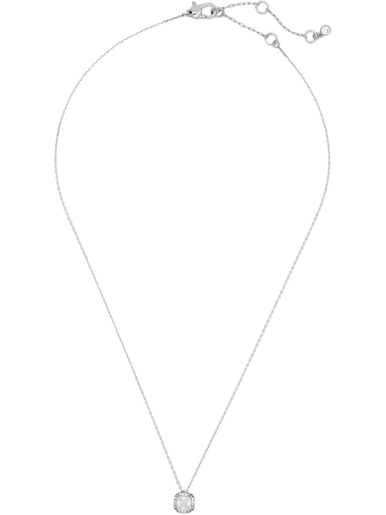 Silver Kate Spade New York Time To Shine Pavé Diamond Pendant