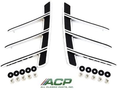 ACP FM-BQ002B Quarter Panel Ornaments One Pair NEW Kit with Hardware fits 1966 Mustang