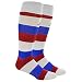 adidas Metro Hoop Soccer Socks, White/Cobalt/Power Red, Small