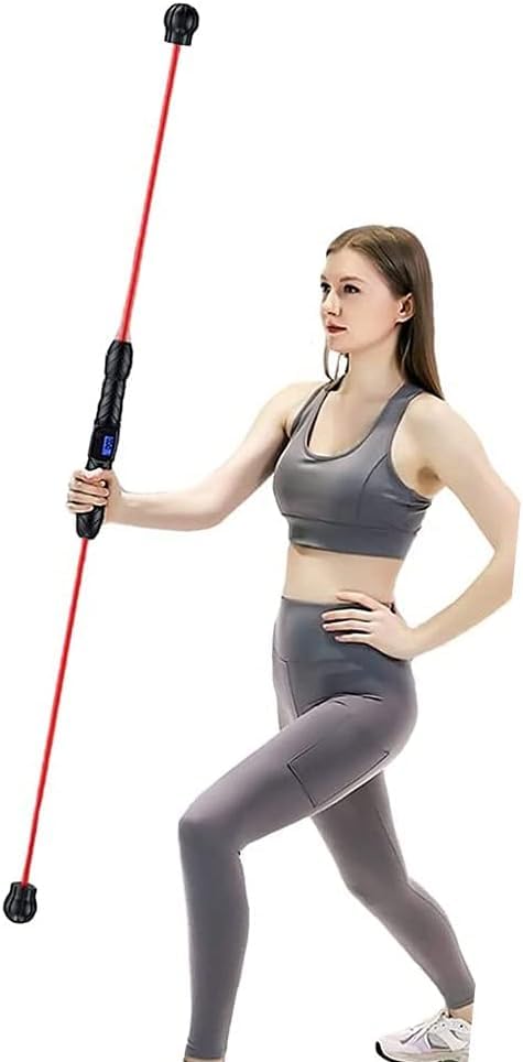 Exercise Swing Stick with counting, High Frequency Flexi Bar for Vibration Training, Muscle Strengthening Training Home Fitness Gym Equipment