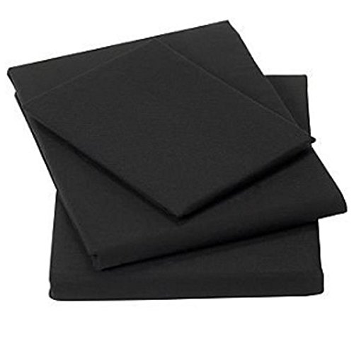 Shumaxx® Flat Sheet Poly Cotton Single Double King super King (Super King, Black) — image 1