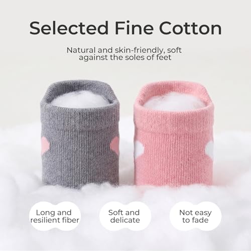 Image of Baby Non Slip Ankle Socks with Grippers (9 Pair) for 6 months-5 years Infant Toddler Boys Girls