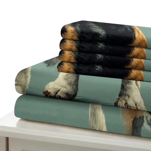 Housse de couette microfibre ultra douce au motif de Beagle vintage résistant - 7