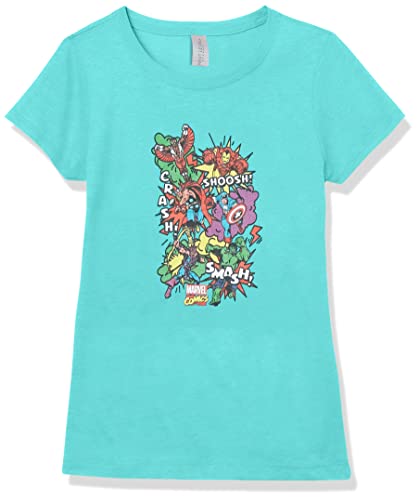 Marvel Girls' Little, Big Retro camiseta vintage de algodón moda infantil de superhéroes