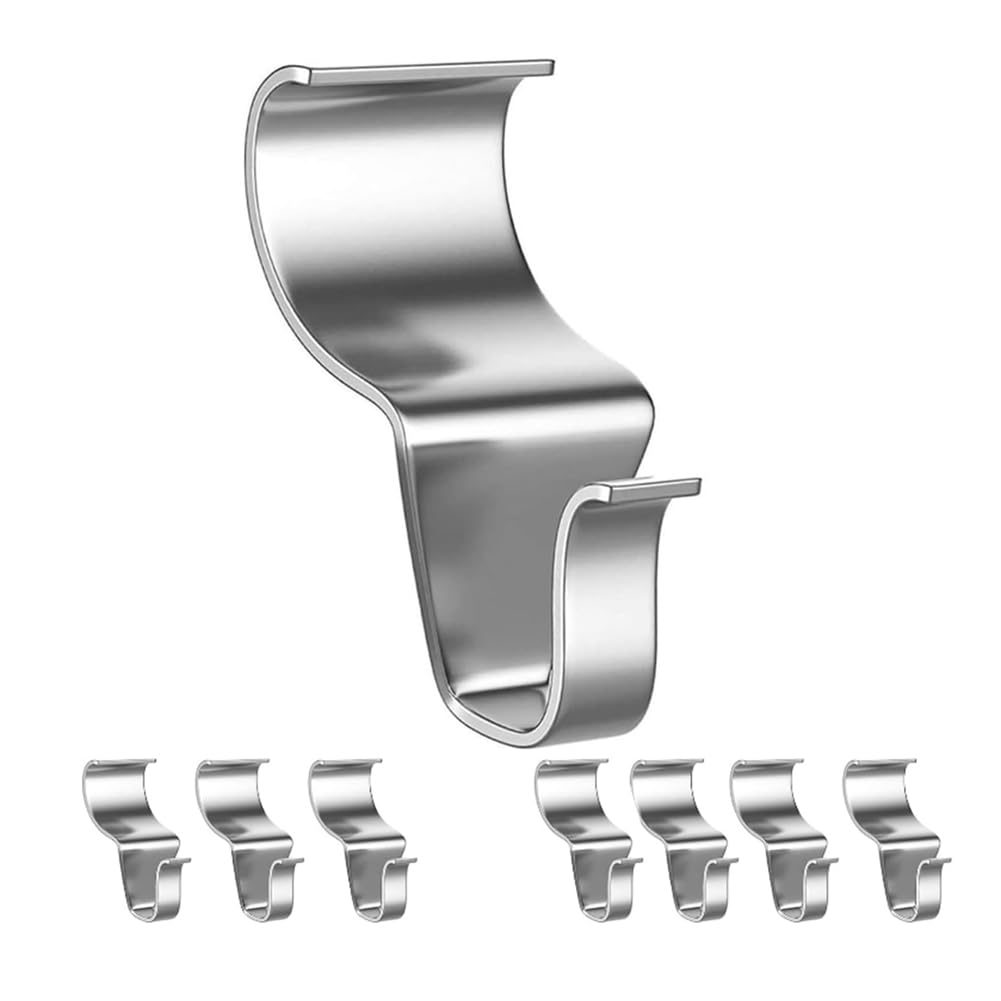 CTRLZS 8Pcs No-Hole Hooks Hangers, S-Shaped Hook to Hide Wall Joints, Hook for Outdoor Decoration
