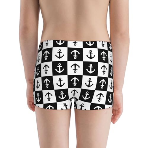 Boys' Cotton Boxer Brief Soft Underwear-Nautical Anchors13