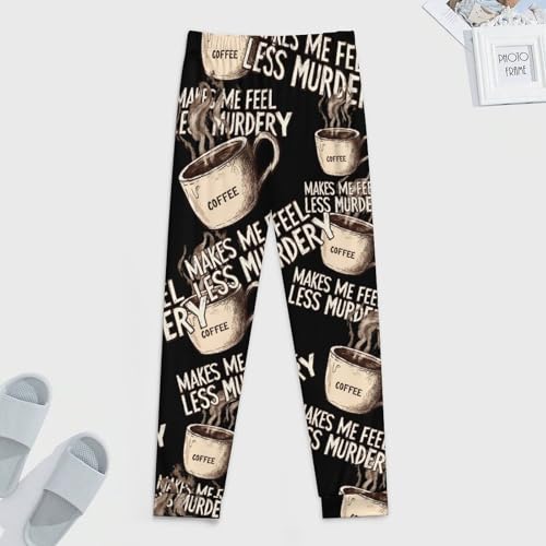 Coffee Calms Me Down Men's Pajama Bottoms Sleep Lounge Soft Comfy Pants Sleepwear4