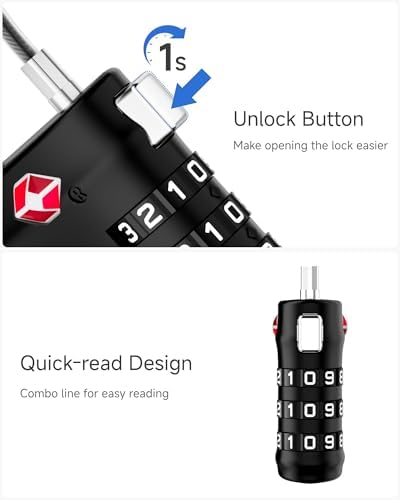 LUGGEX TSA Locks for Luggage, Luggage Lock, Suitcases Locks TSA Approved - 4