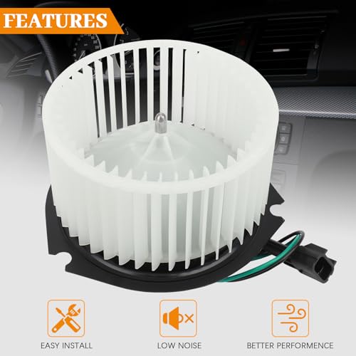 Image of BRTEC Front AC HVAC Heater Blower Motor Fan Assembly - Fits Jeep Cherokee 1988-1996, Comanche 1988-1992 - Replaces OEM Part Numbers 700126, 5114162AA
