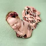 KHC-KHF Newborn Photography Wrap Flower Decor Wrap Blanket for Baby Photo Props Newborn Photo Shoot