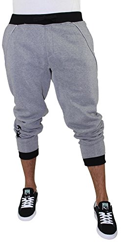 ENYCE Men's Hound Fleece Jogger Bottom, Heather Grey, 2XL