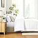 CozyLux King Size Comforter Set White, 7 Pieces Bed in a Bag, White Comforter King Size, All Season Bedding Sets with Stitch Quilted Comforter, Flat Sheet, Fitted Sheet, Pillowcases