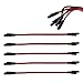 5 Pack 10 Gauge 2 Pin Quick Disconnect Polarized Wire Harness SAE Connector Bullet Lead Cable for Motorcycle Boat Car Tractor - 12in Red and Black Wire (5PCS 12IN 10GAUGE)