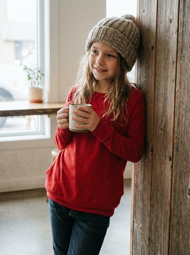 Image of SELINK Girls Big Kids Long Sleeve Striped Color Block Pocket Tees | Casual Loose Fit With Side Pockets,Soft Stretch Polyester Blend For Big Girls Daily&Back To School Wear