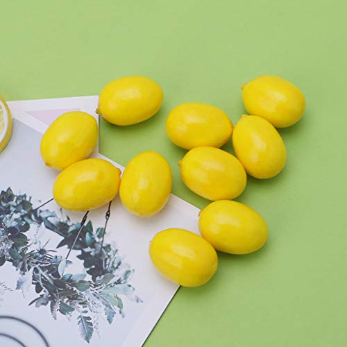 Qsvbeeqj 20pcs Simulation Artificial Lemon Fake Fruit Disply Home Party Decor Simulation Fruit