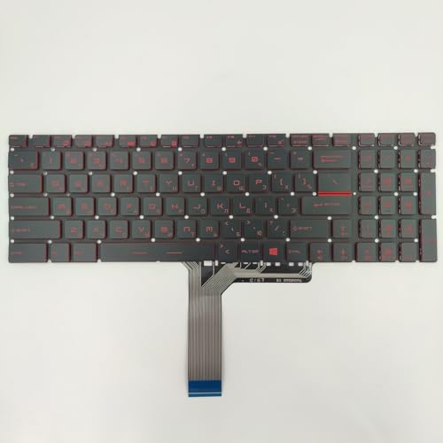 Clavier US RU Rétroéclairé Rouge pour MSI GP75 GS75 GF75 MS-17E7 17F2