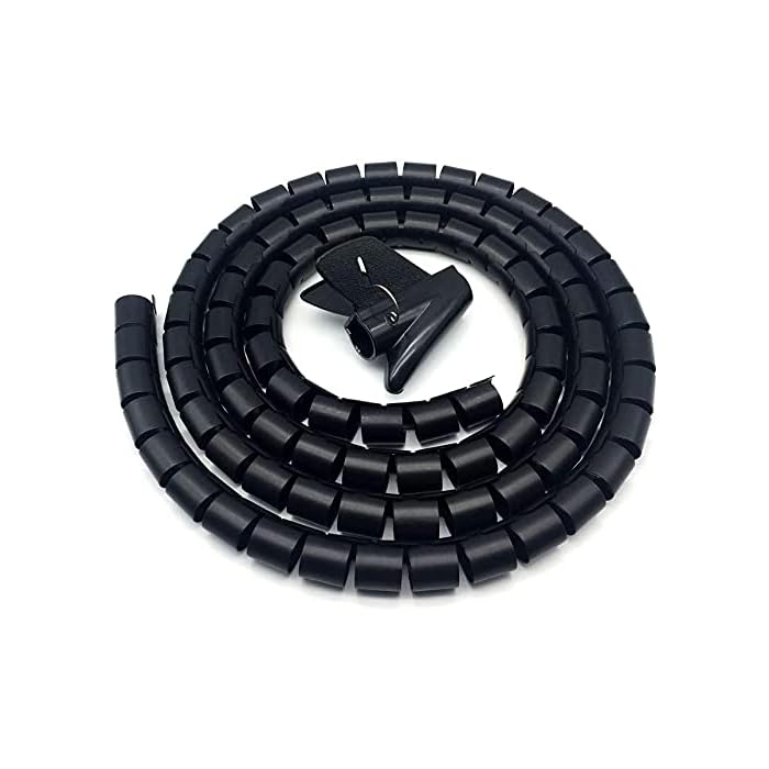 Buy Source Cable Tidy, 2 Metre, Black, Including Spiral Wrapping