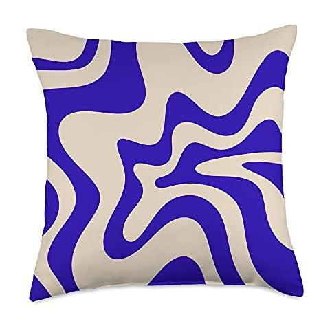 Kierkegaard Design Studio Swirls 60s 70s Aesthetic Throw Pillow, 18x18, Multicolor Cover