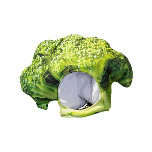 LOVIVER Chapeau de Légumes, Chapeau de Brocoli en Peluche, Coiffure de Brocoli, Accessoire Photo pour Déguisement Fête à Thème